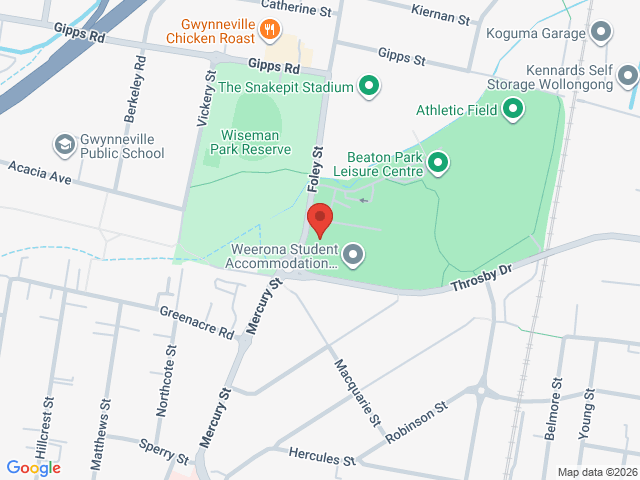 Map showing event location